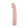 Miękka cielista przedłużka do penisa nakładka z żyłami 13cm / 19cm (+6cm)